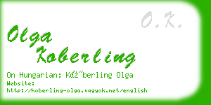 olga koberling business card